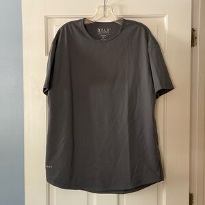 BYLT Basics Drop Cut Short Sleeve Tee T-shirt Crew Neck Gray Mens Size XL Active